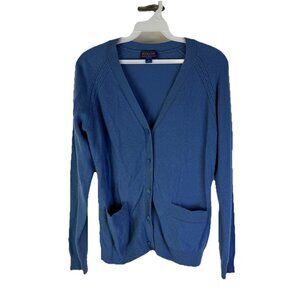 Vintage 90s Pendleton soft Cashmere V Neck Sweater Blue
